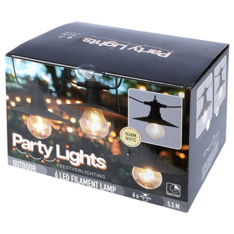 Girlanda Ogrodowa Ozdobna Żarówki Lampki VILDE LED 5,5 m 6 szt.