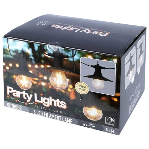 Girlanda Ogrodowa Żarówki Lampki Ozdobne VILDE LED 5,5 m 6 szt.