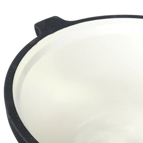 Kociołek Żeliwny Emaliowany na Nóżkach z Pokrywką Okrągły Solidny VILDE 4 l