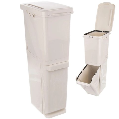 Kosz do Segregacji Śmieci Odpadów Plastikowy 2- Poziomowy ORION 2 x 17,5 l