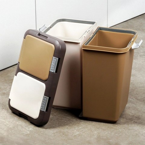 Kosz na Śmieci do Segregacji Odpadów Podwójny Plastikowy Trwały ORION 2x10l