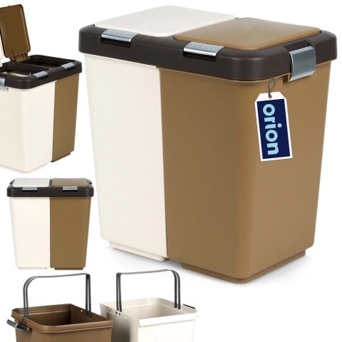 Kosz na Śmieci do Segregacji Odpadów Podwójny Plastikowy Trwały ORION 2x10l