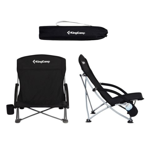 Krzesło Kempingowe Składane Wędkarskie Stalowa Rama KING CAMP Deluxe