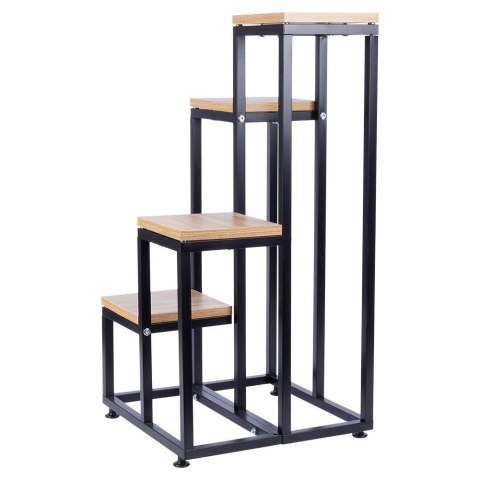 Kwietnik Stojak na Kwiaty 4-Poziomowy Kaskada Metalowy Loft VILDE 69 cm