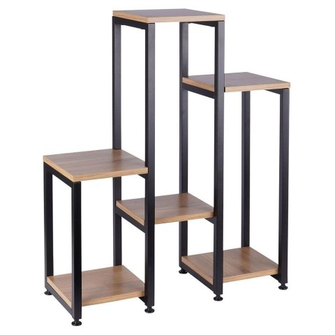 Kwietnik Stojak na Kwiaty 6-Poziomowy Kaskada Metalowy Loft VILDE 80 cm