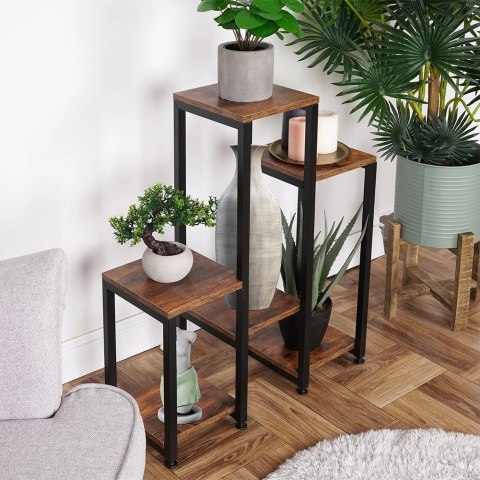 Kwietnik Stojak na Kwiaty 6-Poziomowy Kaskada Metalowy Loft VILDE 80 cm