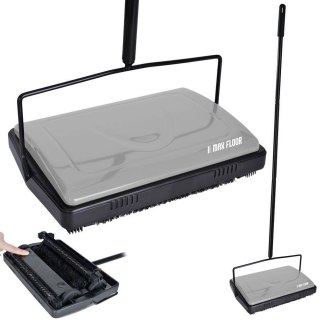 Odkurzacz Mechaniczny Ręczny Szczotka Kaśka z Kijem Solidna ORION 28 x 20cm