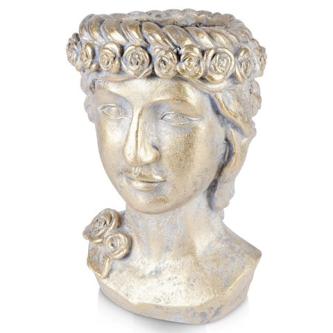 Osłonka na Doniczkę Złota Głowa Ozdobna Dekoracyjna VILDE 33 cm