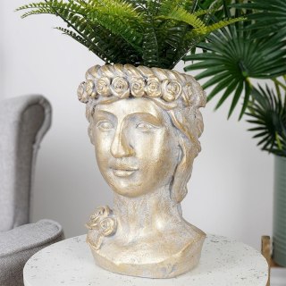 Osłonka na doniczkę złota głowa 33 cm