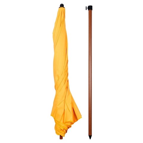 Parasol Plażowy Ogrodowy Stabilny Żółty Regulowany Składany AMBIANCE 200 cm