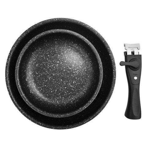 Patelnia Granitowa Zestaw Indukcja Gaz Grande 20/26 cm 3 el.