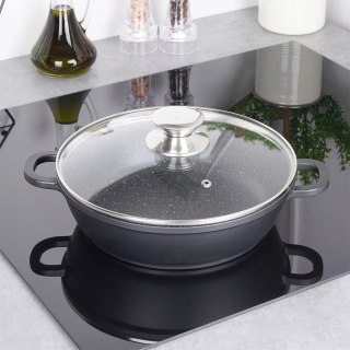 Patelnia Granitowa ze Szklaną Pokrywką Grande 24 cm
