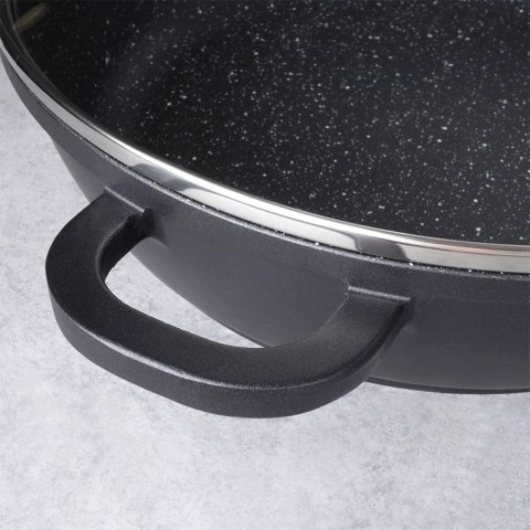 Patelnia Granitowa ze Szklaną Pokrywką Grande 24 cm