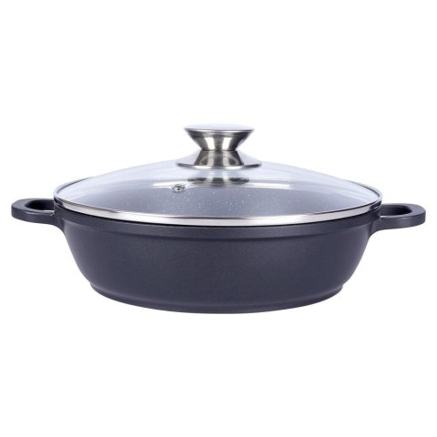 Patelnia Granitowa ze Szklaną Pokrywką Grande 24 cm