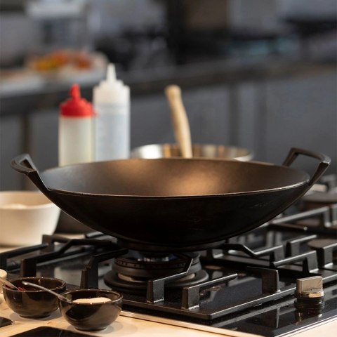 Patelnia Wok z Uchwytami Nieprzywierająca Solidna ORION 30 cm