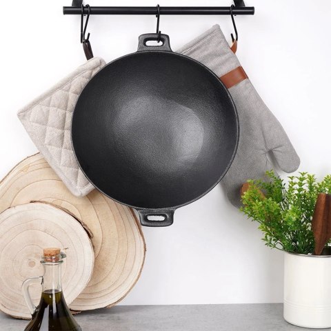 Patelnia Wok z Uchwytami Nieprzywierająca Solidna ORION 30 cm