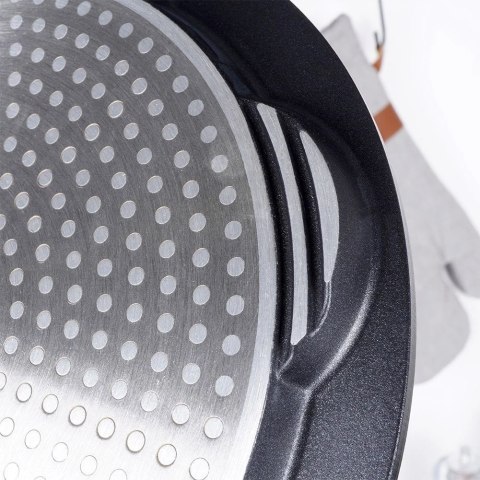 Patelnia do Jajek Placków Granitowa 7 Otworów Nieprzywierająca ORION 27 cm