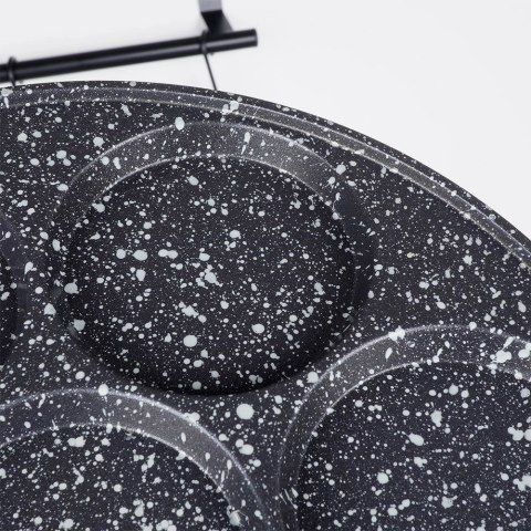 Patelnia do Jajek Placków Granitowa 7 Otworów Nieprzywierająca ORION 27 cm