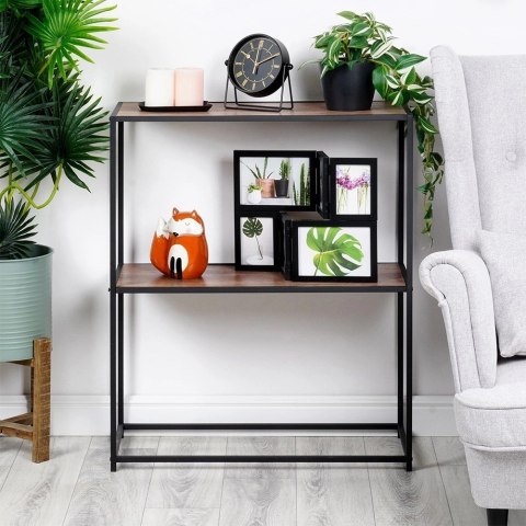 Regał metalowy czarny 70x30,5x85 cm