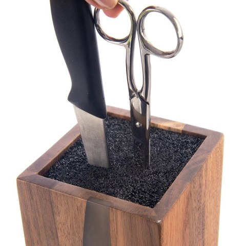 Stojak na Noże Drewniany Ozdobny Dekoracyjny ORION 11 x 23 x 23,5 cm