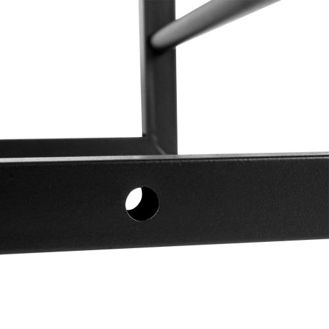 Stojak na drewno kominkowe metalowy czarny 45x28x70 cm