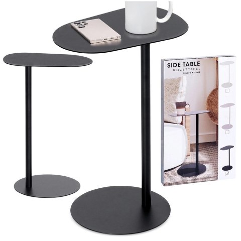 Stolik kawowy metalowy czarny boczny 35x25x53 cm