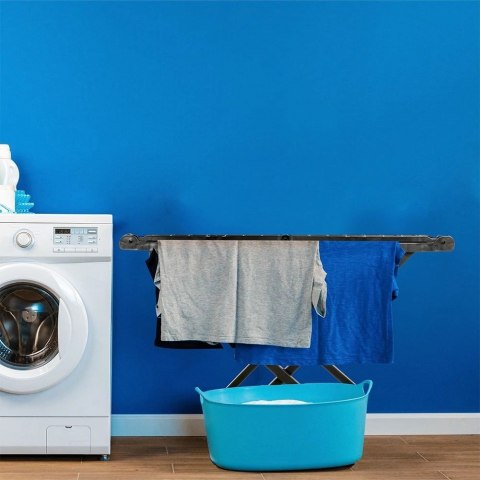 Suszarka XXL na Pranie Ubrania Czarna Rozkładana Solidna PROGARDEN 208 cm