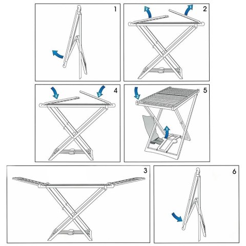 Suszarka XXL na Pranie Ubrania Czarna Rozkładana Solidna PROGARDEN 208 cm