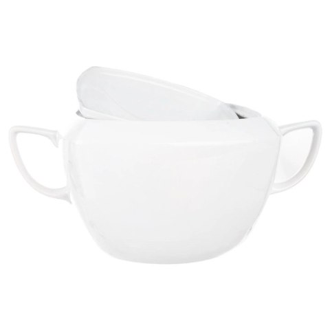 Waza na Zupę Dania Porcelanowa Elegancka Biała Duża z Pokrywą ORION 3,5 l