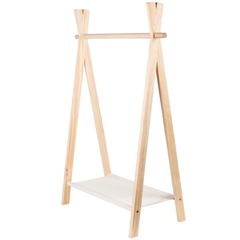 Wieszak stojący na ubrania drewniany 80,5x30x100 cm