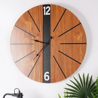 Zegar na Ścianę Ścienny Zawieszany Wiszący Brązowy Solidny VILDE 60 cm