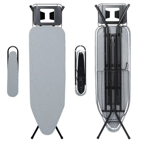 Zestaw Deska Rękawnik do Prasowania Szara Solidna VILDE 140 x 39 x 92 cm