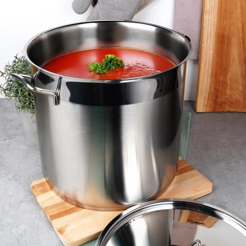 Garnek stalowy z pokrywką ANETT 30 cm, 18 l