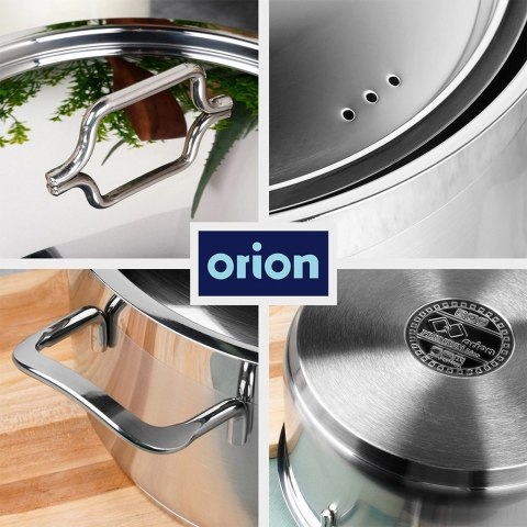 Garnek stalowy z pokrywką ANETT 30 cm, 18 l