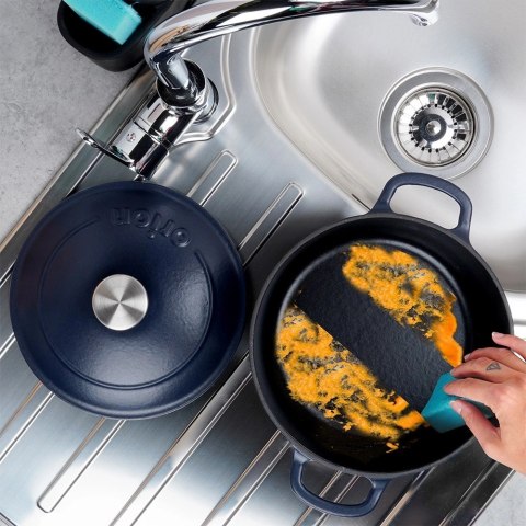 Garnek z pokrywką żeliwny emaliowany LITINA 22 cm, 3,3 l