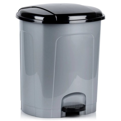 Kosz na śmieci z pedałem plastikowy szary 30 l
