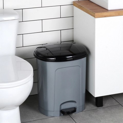 Kosz na śmieci z pedałem plastikowy szary 30 l