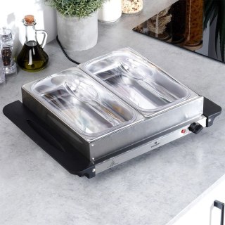 Podgrzewacz elektryczny do potraw stalowy 2 wkłady