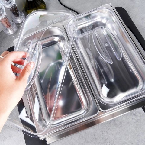 Podgrzewacz elektryczny do potraw stalowy 2 wkłady