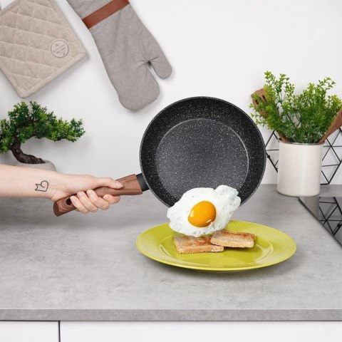 Zestaw Patelni na Gaz Indukcja Granitowe Nieprzywierające VILDE 3 szt.