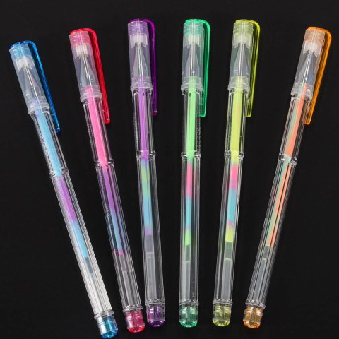 Długopisy żelowe kolorowe w etui 100 sztuk + 100 wkładów