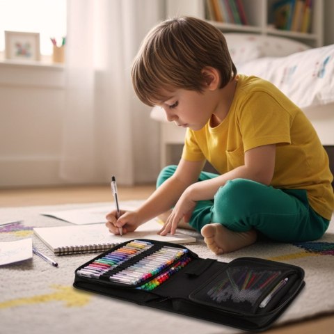 Długopisy żelowe kolorowe w etui 100 sztuk + 100 wkładów