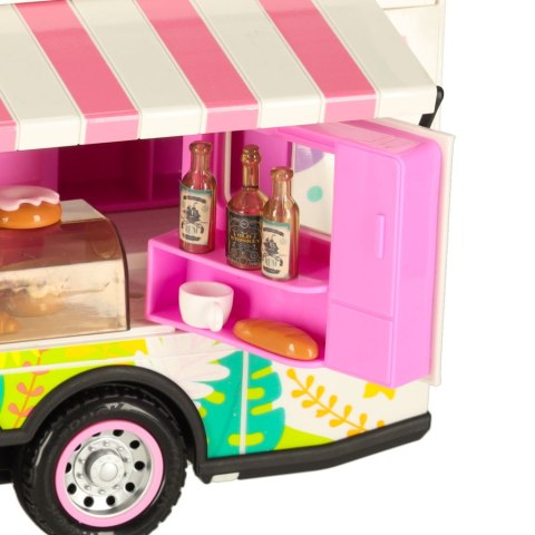 Kamper zdalnie sterowany na pilota samochód kempingowy auto 2,4GHz dźwięki światła akcesoria różowy