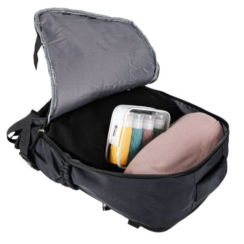 Plecak turystyczny kabinowy podróżny bagaż podręczny czarny 45x30 cm