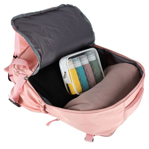 Plecak turystyczny kabinowy podróżny bagaż podręczny różowy 45x30 cm