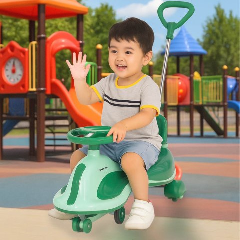 Jeździk grawitacyjny LED Swing FIX S2 skuter z rączką zielony max 100kg