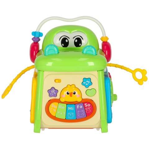 Kostka edukacyjna sorter z pianinkiem krokodyl 4w1