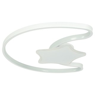 Lampa LED sufitowa plafon do pokoju dziecięcego ściemniana + pilot księżyc biała